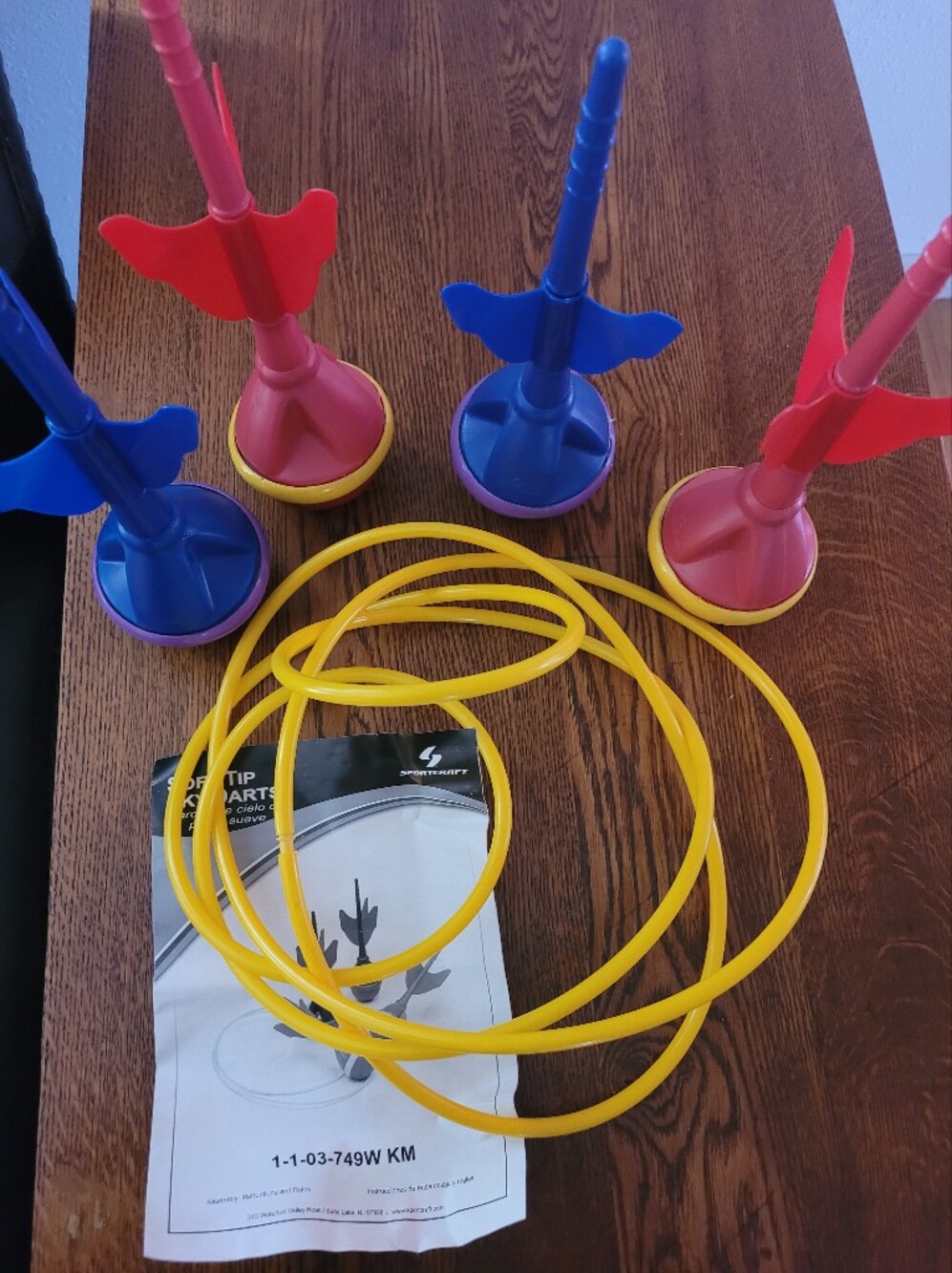 Yard "Darts" Game Set - Yellow Rings with Blue & Red "Darts"